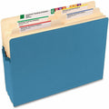 Smead Straight Tab Cut Letter Recycled File Pocket, Blue, 8 1/2" Width x 11" Length, SMD73215