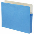 Smead Straight Tab Cut Letter Recycled File Pocket, Blue, 8 1/2" Width x 11" Length, SMD73215