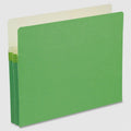 Smead Straight Tab Cut Letter Recycled File Pocket, Green, 8 1/2" Width x 11" Length, SMD73216