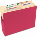 Smead Straight Tab Cut Letter Recycled File Pocket, Red, 8 1/2" Width x 11" Length, SMD73221