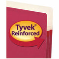 Smead Straight Tab Cut Letter Recycled File Pocket, Red, 8 1/2" Width x 11" Length, SMD73221