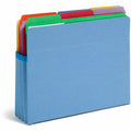 Smead Straight Tab Cut Letter Recycled File Pocket, Blue, 8 1/2" Width x 11" Length, SMD73225