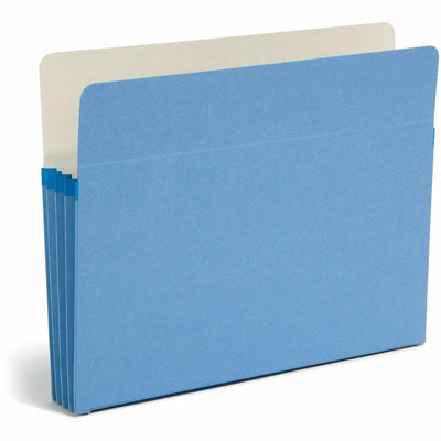 Smead Straight Tab Cut Letter Recycled File Pocket, Blue, 8 1/2" Width x 11" Length, SMD73225