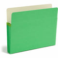 Smead Straight Tab Cut Letter Recycled File Pocket, Green, 8 1/2" Width x 11" Length, SMD73226