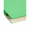 Smead Straight Tab Cut Letter Recycled File Pocket, Green, 8 1/2" Width x 11" Length, SMD73226
