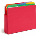 Smead Straight Tab Cut Letter Recycled File Pocket, Red, 8 1/2" Width x 11" Length, SMD73231