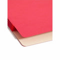 Smead Straight Tab Cut Letter Recycled File Pocket, Red, 8 1/2" Width x 11" Length, SMD73231