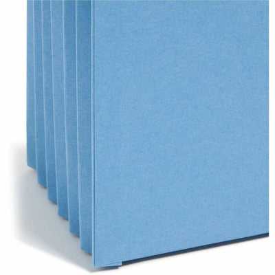 Smead Straight Tab Cut Letter Recycled File Pocket, Blue, 8 1/2" Width x 11" Length, SMD73235