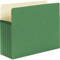 Smead Straight Tab Cut Letter Recycled File Pocket, Green, 8 1/2" Width x 11" Length, SMD73236