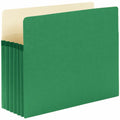 Smead Straight Tab Cut Letter Recycled File Pocket, Green, 8 1/2" Width x 11" Length, SMD73236