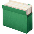 Smead Straight Tab Cut Letter Recycled File Pocket, Green, 8 1/2" Width x 11" Length, SMD73236