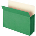 Smead Straight Tab Cut Letter Recycled File Pocket, Green, 8 1/2" Width x 11" Length, SMD73236