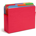 Smead Straight Tab Cut Letter Recycled File Pocket, Red, 8 1/2" Width x 11" Length, SMD73241
