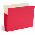 Smead Straight Tab Cut Letter Recycled File Pocket, Red, 8 1/2" Width x 11" Length, SMD73241