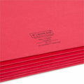 Smead Straight Tab Cut Letter Recycled File Pocket, Red, 8 1/2" Width x 11" Length, SMD73241