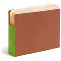 Smead TUFF Pocket Straight Tab Cut Letter Recycled File Pocket, Green, 8 1/2" Width x 11" Length, 10 / Box, SMD73680