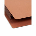 Smead Straight Tab Cut Letter Recycled File Pocket, Dark Brown, 8 1/2" Width x 11" Length, 10 / Box, SMD73681