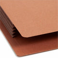 Smead Straight Tab Cut Letter Recycled File Pocket, Dark Brown, 8 1/2" Width x 11" Length, 10 / Box, SMD73681