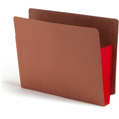 Smead TUFF Pocket Straight Tab Cut Letter Recycled File Pocket, Red, 8 1/2" Width x 11" Length, 10 / Box, SMD73686