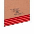 Smead TUFF Pocket Straight Tab Cut Letter Recycled File Pocket, Red, 8 1/2" Width x 11" Length, 10 / Box, SMD73686