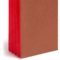 Smead TUFF Pocket Straight Tab Cut Letter Recycled File Pocket, Red, 8 1/2" Width x 11" Length, 10 / Box, SMD73686
