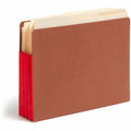 Smead TUFF Pocket Straight Tab Cut Letter Recycled File Pocket, Red, 8 1/2" Width x 11" Length, 10 / Box, SMD73686