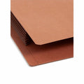 Smead Straight Tab Cut Letter Recycled File Pocket, Dark Brown, 8 1/2" Width x 11" Length, 10 / Box, SMD73691