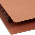 Smead Straight Tab Cut Letter Recycled File Pocket, Dark Brown, 8 1/2" Width x 11" Length, 10 / Box, SMD73691