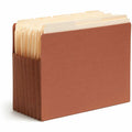 Smead TUFF Straight Tab Cut Letter Recycled File Pocket, Redrope, 8 1/2" Width x 11" Length, 5 / Box, SMD73795