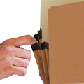Smead Straight Tab Cut Letter Recycled File Pocket, Redrope, 8 1/2" Width x 11" Length, 50 / Box, SMD73810