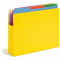 Smead Straight Tab Cut Letter Recycled File Pocket, Redrope, 8 1/2" Width x 11" Length, 5 / Pack, SMD73892