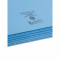 Smead Colored Straight Tab Cut Legal Recycled File Pocket, Blue, 8 1/2" Width x 14" Length, SMD74235