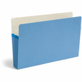 Smead Colored Straight Tab Cut Legal Recycled File Pocket, Blue, 8 1/2" Width x 14" Length, SMD74235