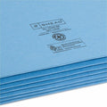 Smead Colored Straight Tab Cut Legal Recycled File Pocket, Blue, 8 1/2" Width x 14" Length, SMD74235