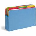 Smead Colored Straight Tab Cut Legal Recycled File Pocket, Blue, 8 1/2" Width x 14" Length, SMD74235