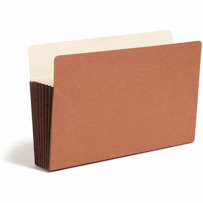 Smead TUFF Straight Tab Cut Legal Recycled File Pocket, Redrope, 8 1/2" Width x 14" Length, 5 / Box, SMD74395