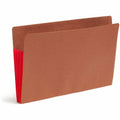 Smead TUFF Pocket Straight Tab Cut Legal Recycled File Pocket, Red, 8 1/2" Width x 14" Length, 10 / Box, SMD74686
