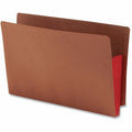 Smead TUFF Pocket Straight Tab Cut Legal Recycled File Pocket, Red, 8 1/2" Width x 14" Length, 10 / Box, SMD74686