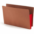 Smead TUFF Pocket Straight Tab Cut Legal Recycled File Pocket, Red, 8 1/2" Width x 14" Length, 10 / Box, SMD74686