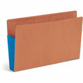 Smead Straight Tab Cut Legal Recycled File Pocket, Blue, 8 1/2" Width x 14" Length, 10 / Box, SMD74689
