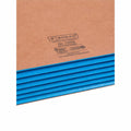 Smead Straight Tab Cut Legal Recycled File Pocket, Blue, 8 1/2" Width x 14" Length, 10 / Box, SMD74689