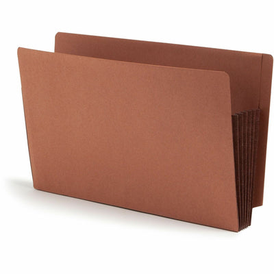 Smead Straight Tab Cut Legal Recycled File Pocket, Dark Brown, 8 1/2" Width x 14" Length, 10 / Box, SMD74691