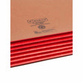 Smead TUFF Pocket Straight Tab Cut Legal Recycled File Pocket, Red, 8 1/2" Width x 14" Length, 10 / Box, SMD74696