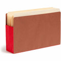 Smead TUFF Pocket Straight Tab Cut Legal Recycled File Pocket, Red, 8 1/2" Width x 14" Length, 10 / Box, SMD74696