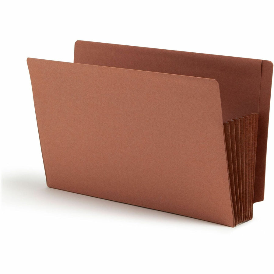 Smead TUFF End Tab File Pockets, 8.5" Width x 14" Length, Redrope, Straight, Heavyweight Cover, 5 / Box, SMD74795