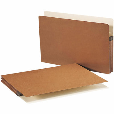 Smead Straight Tab Cut Legal Recycled File Pocket, Redrope, 8 1/2" Width x 14" Length, 50 / Box, SMD74800
