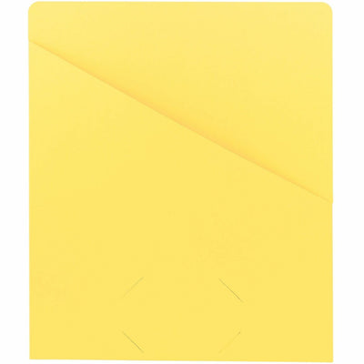 Smead Letter Recycled File Jacket, Yellow, 8 1/2" Width x 11" Length, 25 / Pack — view 1