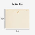 Smead Straight Tab Cut Letter Recycled File Jacket, Manila, 8 1/2" Width x 11" Length, 100 / Box, SMD75500