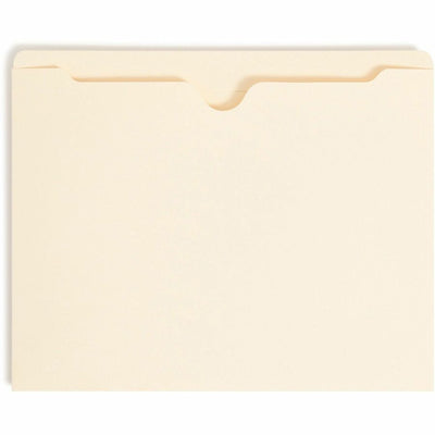 Smead Straight Tab Cut Letter Recycled File Jacket, Manila, 8 1/2" Width x 11" Length, 100 / Box, SMD75500