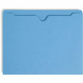 Smead Colored Straight Tab Cut Letter Recycled File Jacket, Blue, 8 1/2" Width x 11" Length, 100 / Box, SMD75502